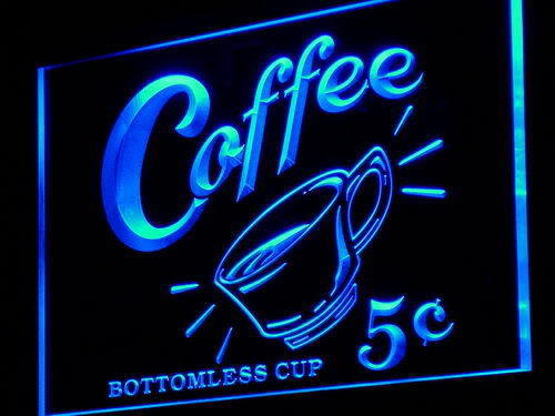 Coffee 5 cents Vintage LED Sign